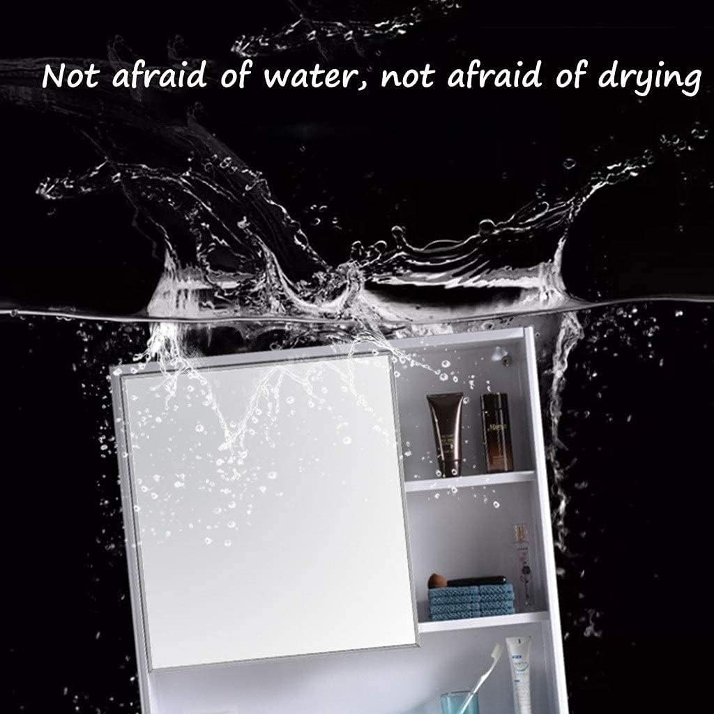 Bathroom Stainless Steel Mirror Cabinet Wall-Mounted Storage Cabinet Hidden Mirror (Color : Silver, Size : 58 * 12 * 78cm) (Silver 58 * 12 * 78cm)