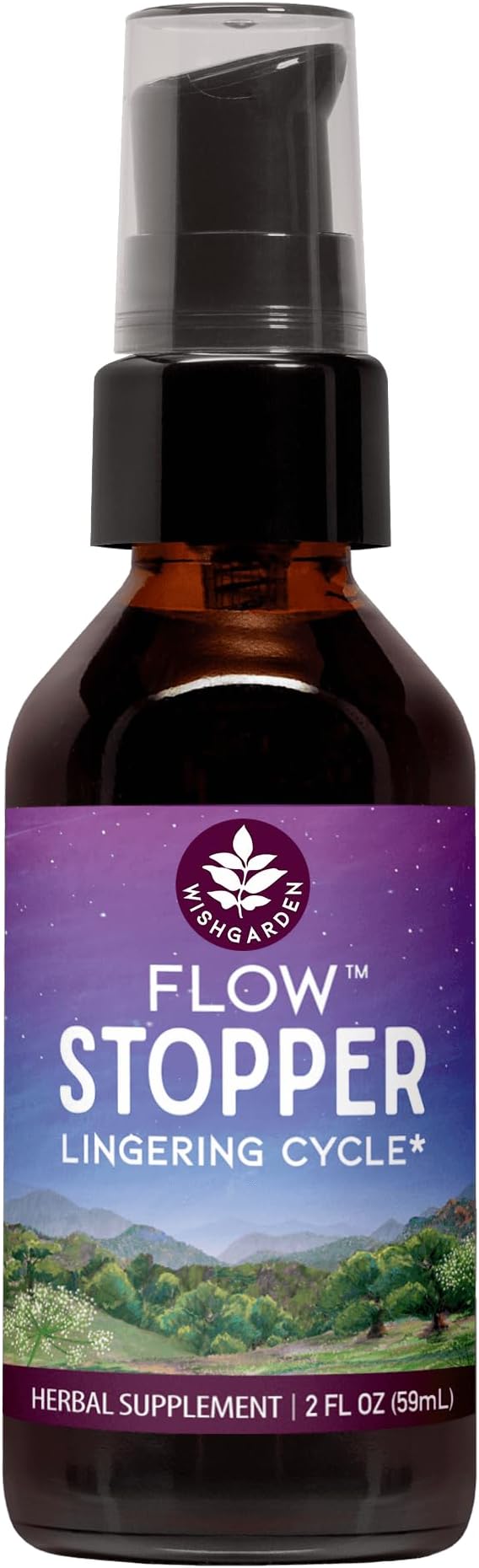WishGarden Herbs Flow Stopper Lingering Cycle (Wombstringe) - Plant-Based Herbal Formula w/Shepherd's Purse & Witch Hazel, Moderates Breatkthrough Bleeding, Blood Flow & Spotting Between Cycles, 2oz