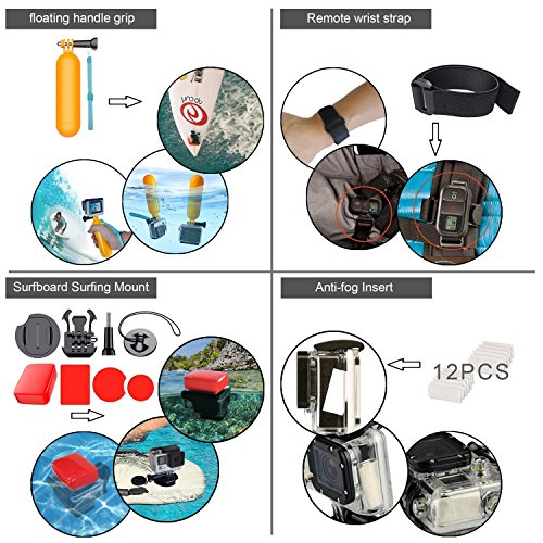Image of Action Pro Accessories Kit Compatible with GoPro-13 /12 /11 /10 /9 /8 /7 /6 /5 /SJCAM /YI Accessory Bundle Set for Action Camera