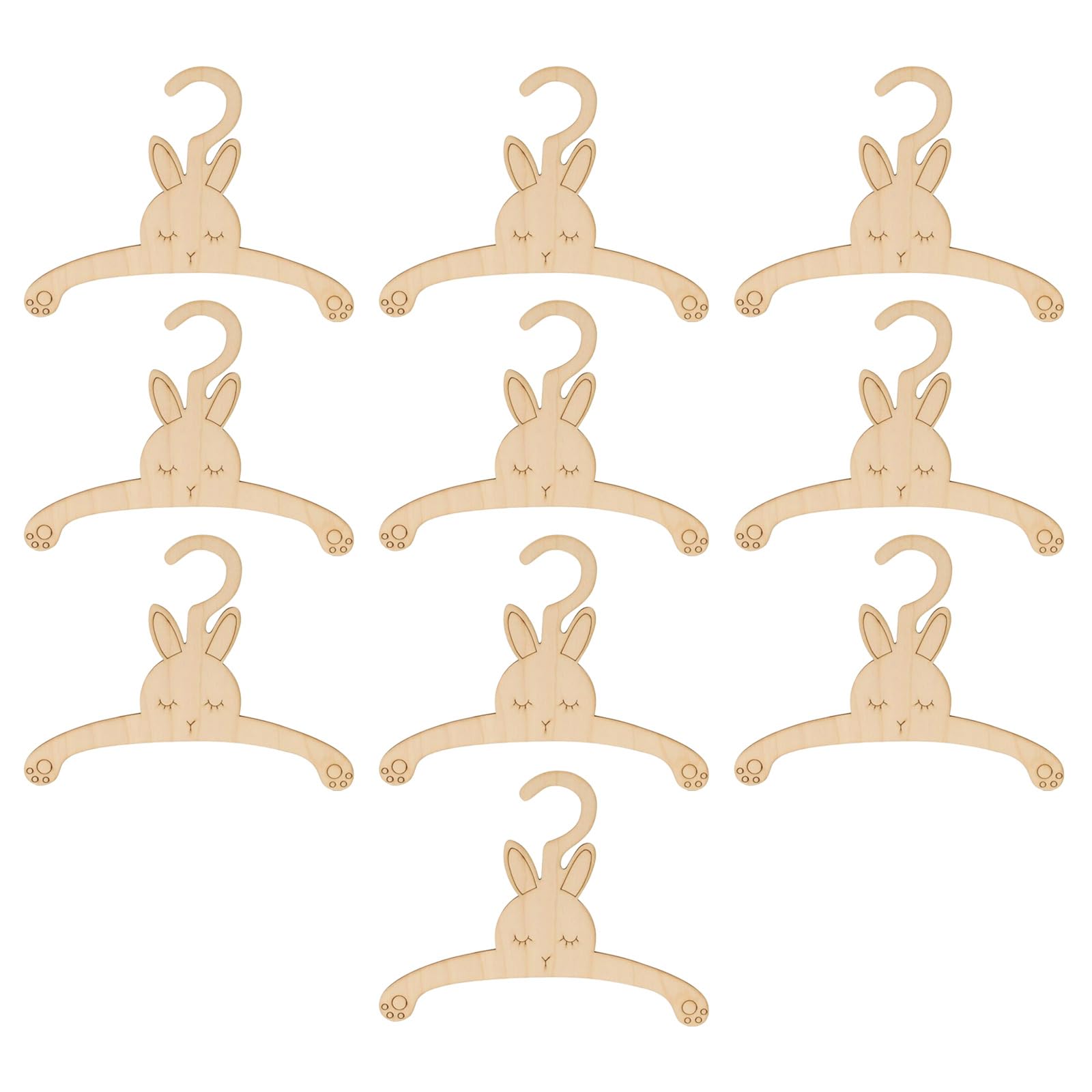 Elnwnnkc B Of 10 Sturdy Wood Aby Hangers Without Slip Toddler Clothes Organizers Home Accessory For Nursery Wardrobes Wood Aby Hangers