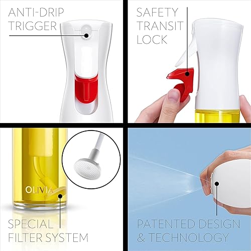 Miniatura 2 de FLAIROSOL OLIVIA El pulverizador de aceite original y avanzado para cocinar aderezos de ensalada y más spray continuo con control de porciones