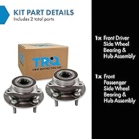 Vista 194 de TRQ Juego de 2 rodamientos de rueda trasera y conjunto de cubo con sensor ABS compatible con Ford Transit Connect 2014-2018