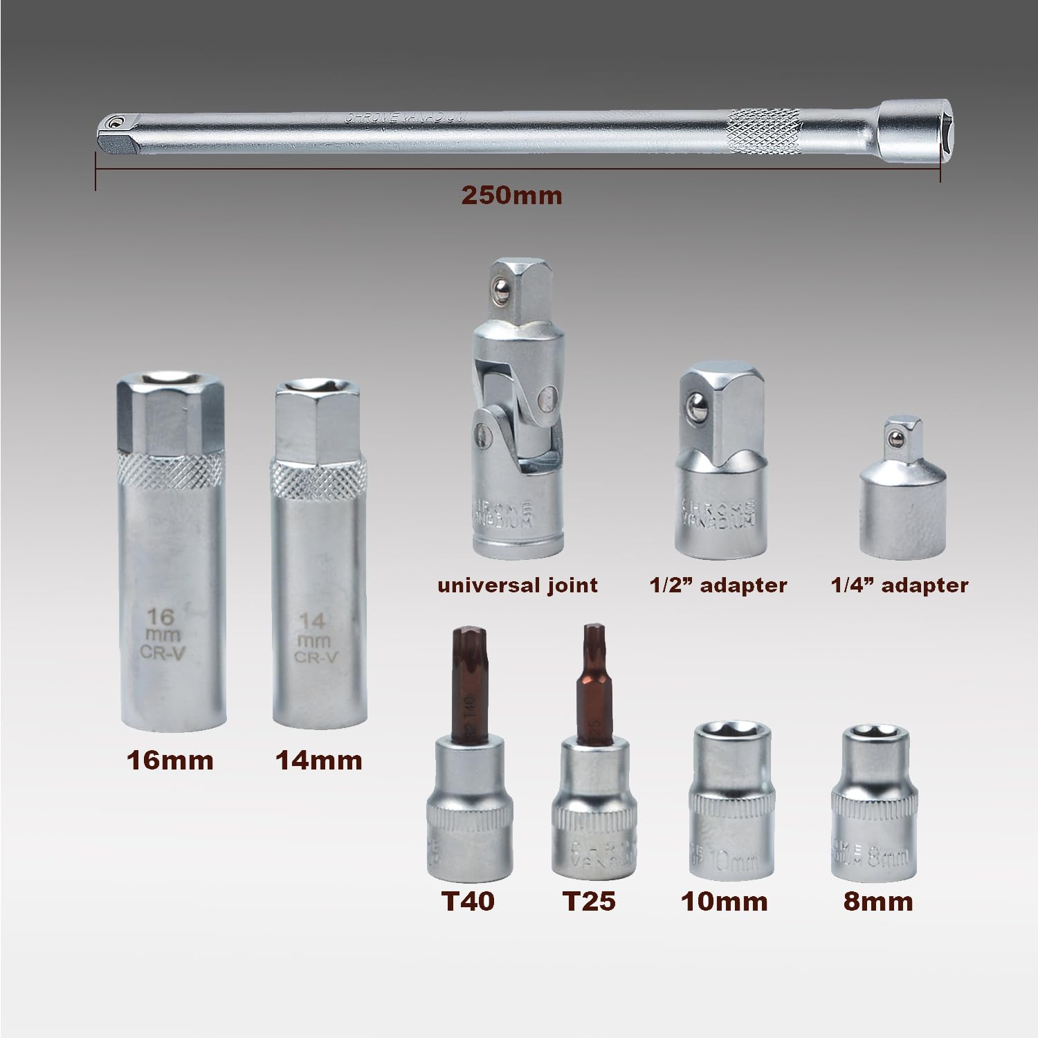 Chiave Dinamometrica Regolabile Zoomtools 3/8 - Range 5-60 Nm, Con Punte 8-10-14-16 Mm E Adattatori