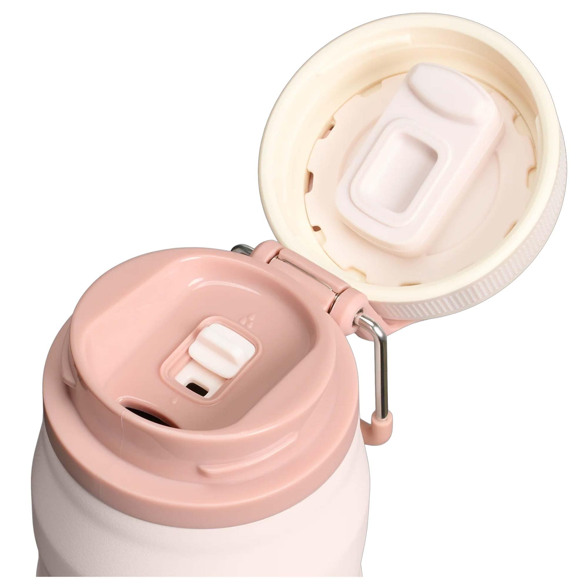 STANLEY IceFlow 2.0 Vaso Con Popote Plegable Y Asa De 20 Oz | Tapa De Rosca Y Popote Abatible | Botella De Agua Resistente A Fugas | Acero Inoxidable Aislado