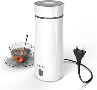 XECH Electric Kettle For Travel Hot Water Mini Kettle In-Built Cable Portable Bottle Design 300W Heating Element to Boil Water and Prepare Tea Coffee without Milk Small Kettles (Hydroboil, 400ml) ABS