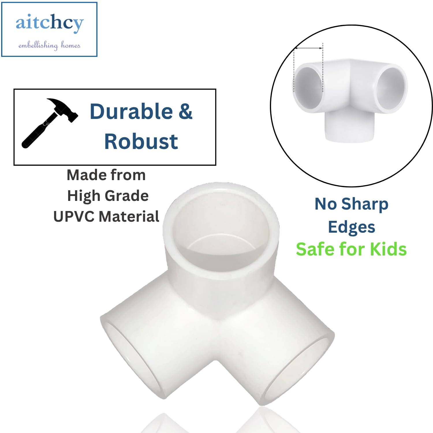 3 Way UPVC Elbow - 10 Pack | DIY Plumbing -3
