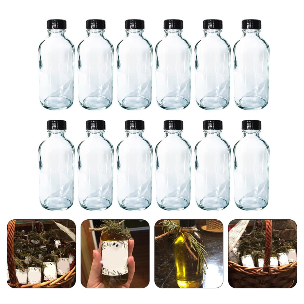 Garneck 12 Pezzi Bottiglia Reagente in Vetro 120ml, Piccola