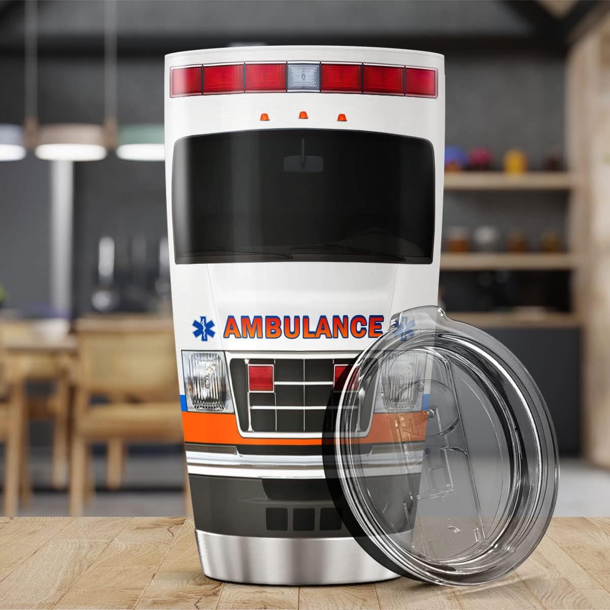 CUBICER Nurse Coffee Tumblers Ambulance Insulated Mug Cup Double Wall Stainless Steel Tumbler Gifts For Nurses Driver Women Nursing School Christmas Birthday Large 20 Oz Travel image 3