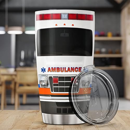 Miniatura 3 de Vasos de café para enfermera, taza con aislamiento de ambulancia, vaso de acero inoxidable de doble pared, regalos para enfermeras, conductoras,