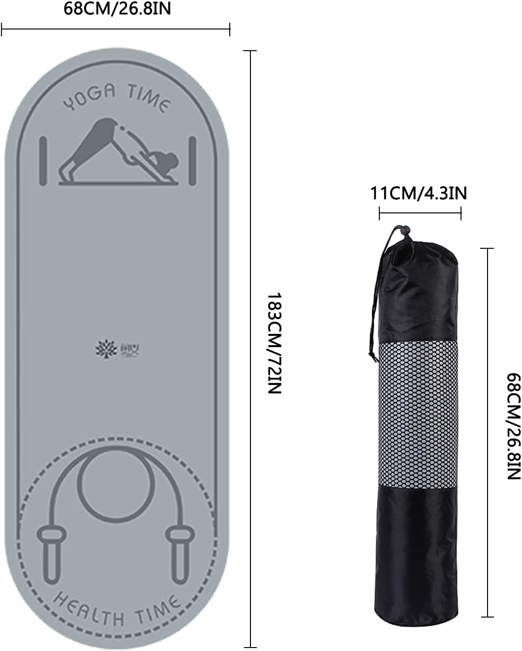 Gitzer Jump Rope Mat, Oversize 55''x 24''Rope Skipping Mat, Shock Absorption Mute Designed mat for Indoor Jumping-Extends The Life of Jump Rope-Protect Your Indoor Floor-Absorbs The Impact on Joints,For Dancing/ Yoga/ Exercise & Fitness (Grey) : Sports & Outdoors