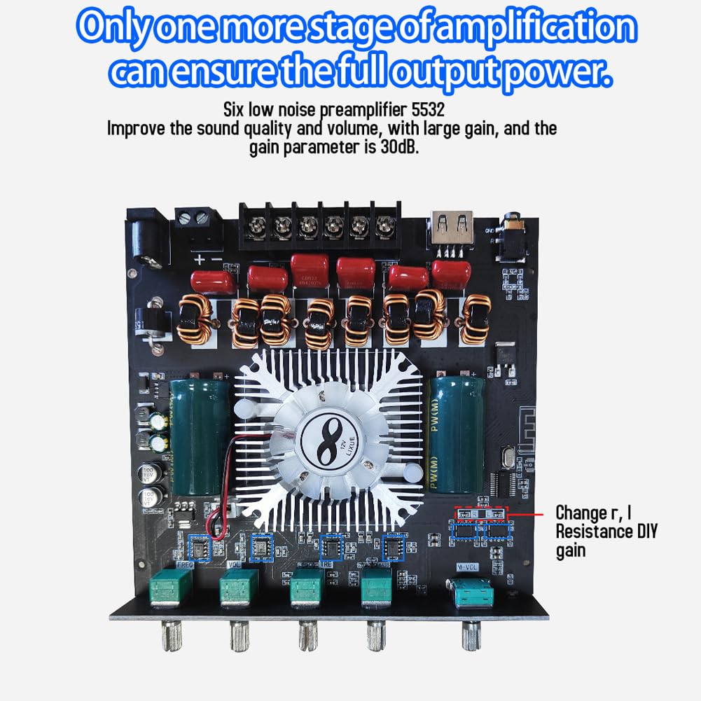 Scheda Amplificatore Audio ZK AS21 2.1 Channel TPA3255 DC16-38V