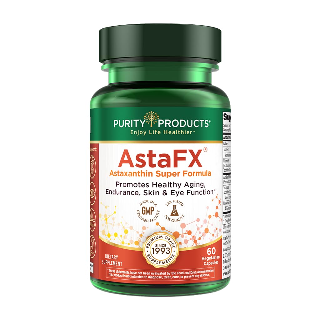 Purity Products AstaFX Astaxanthin Antioxidant Super Formula 60 Count (Pack of 1)