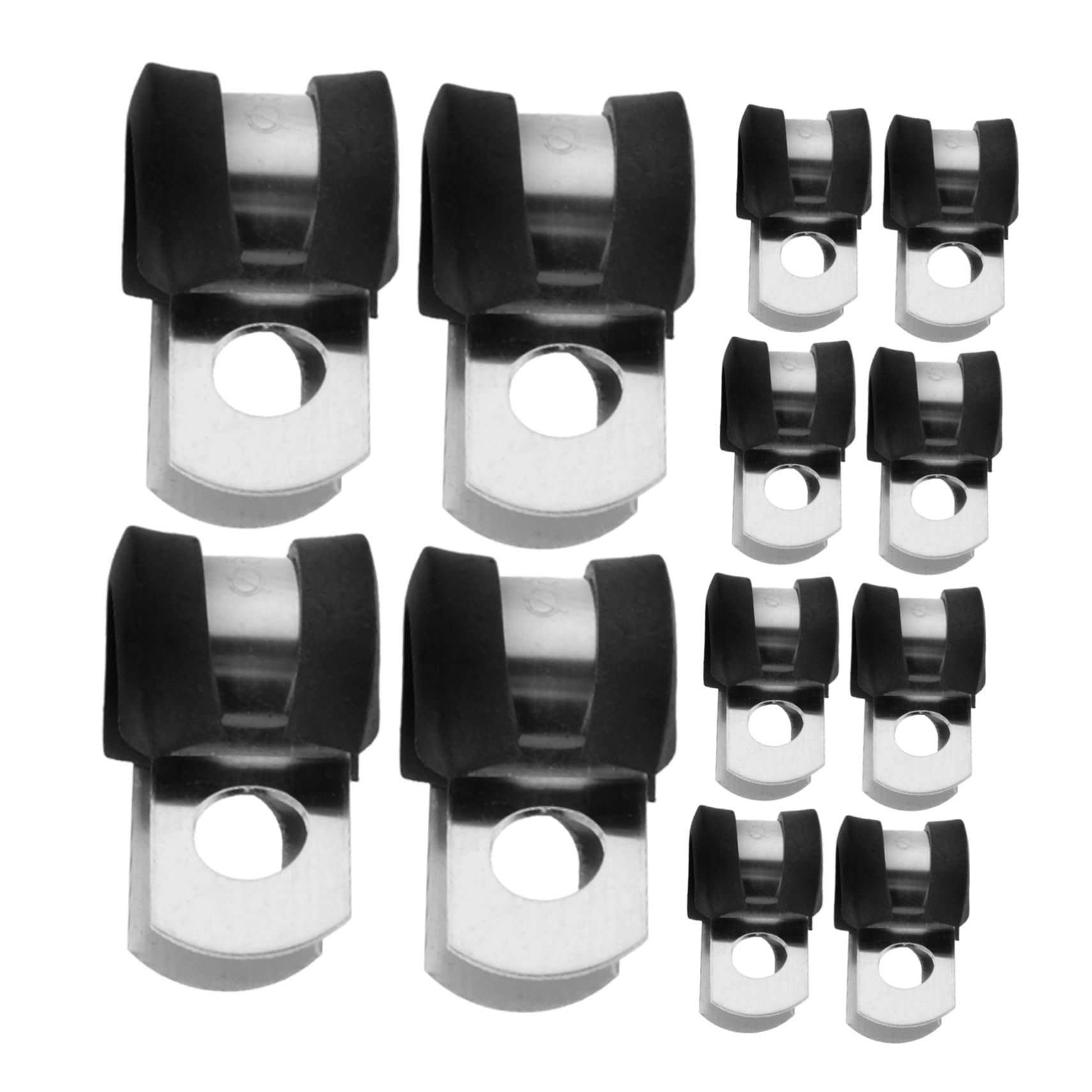 HOLIDYOYO Diy Wire Fasteners 20pcs Cable Clamp Set Square Pipe Clamp Stainless Steel