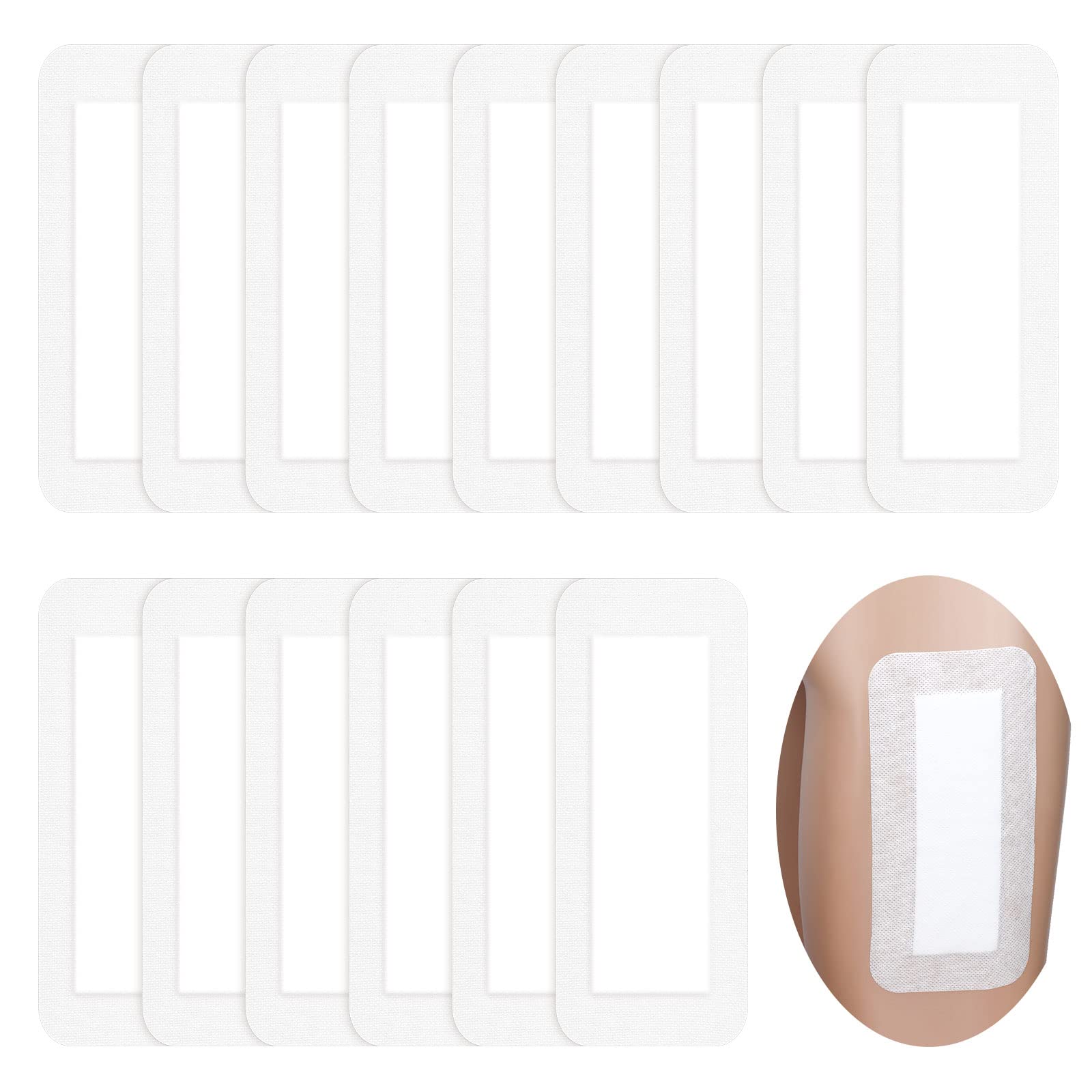 Photo 1 of 15 Pcs Bordered Gauze Pad Aseptic Island Dressing 4 x 10 Inch Wound Bandage with Adhesive Border Non-Stick Pad in Center Breathable Patches Post Shower Individually Packed for Wound Care First Aid