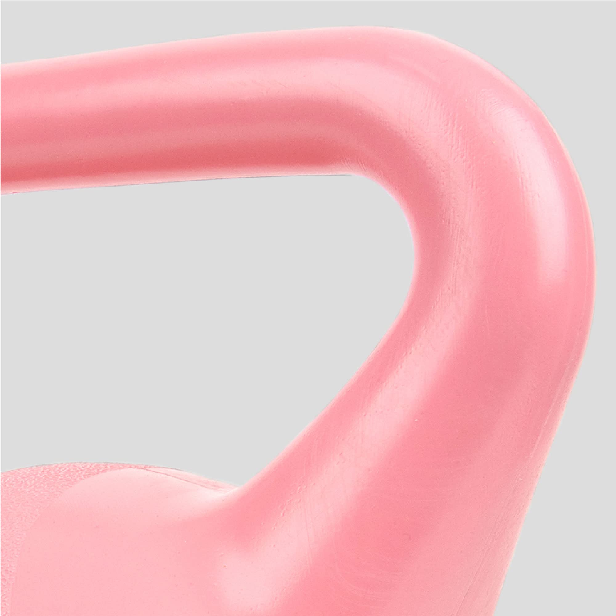 Phoenix Fitness Vinyl Kettlebell - Heavy Weight Kettle Bell for Home Gym Workout Equipment Strength Fitness Pilates Weight Training - Pink 20kg