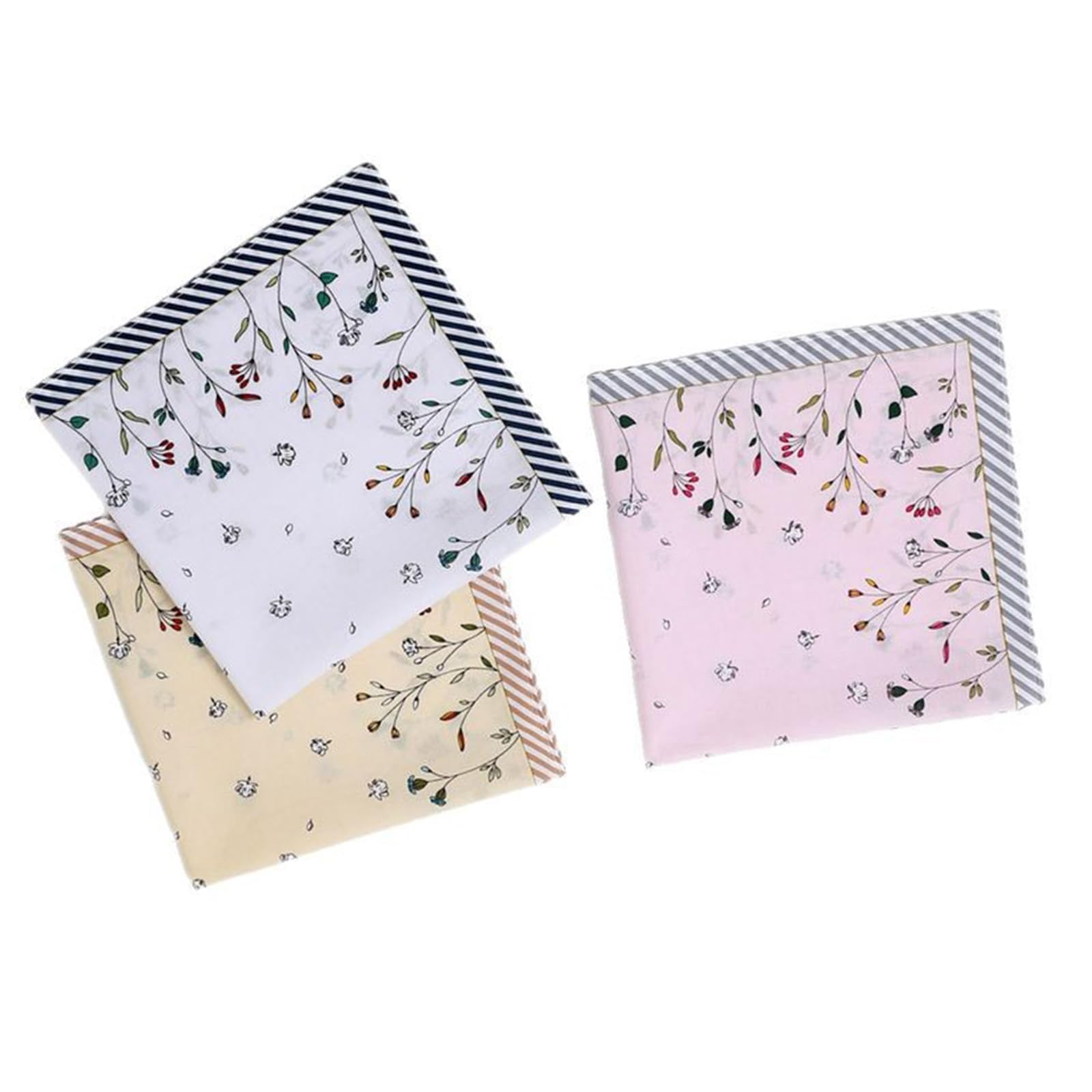 YPBEW 1PC Women Florals Handkerchiefs Pocket Hankies Cotton Bandana Wedding Party for Girl Soft Handkerchief for Women