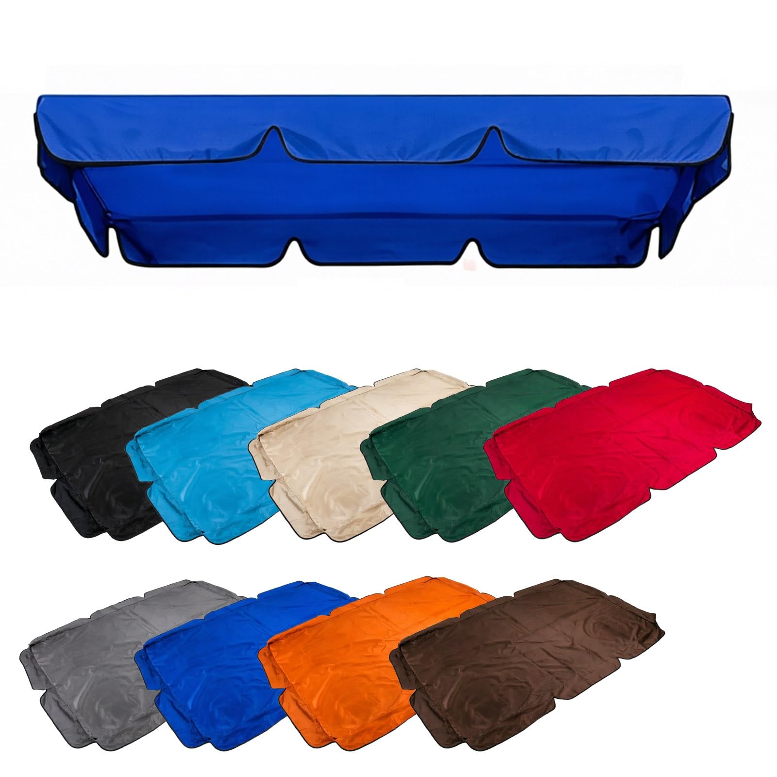 Aenmezen Waterproof Oxford Fabric for Patio Swing Canopy, Hammock Chair Top Cover Replacement, Thicken Rip Resistant Cover, 55.9x47.2in 82.7x57in(Klein Blue,82.7x57in)