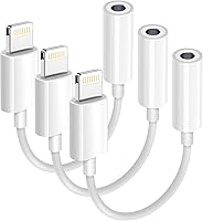 Vista 21 de Paquete de 1 adaptador Lightning a conector de auriculares de 0.138 in con certificación MFi de Apple para iPhone, adaptador auxiliar para iPhone