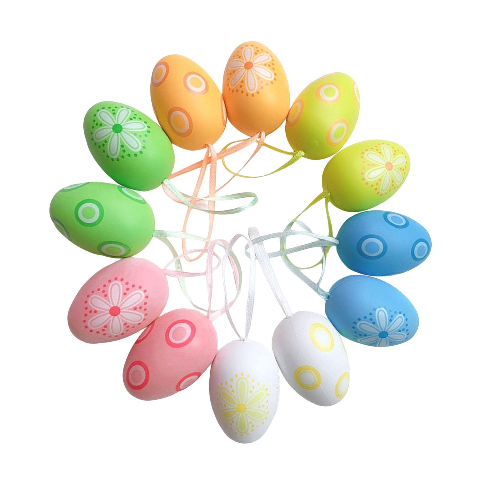 FASHIONMYDAYFashion My Day® 12Pcs Hanging Artificial Bird Eggs Easter Egg for Home Wedding Decoration Style B Home and Garden | Holiday and Seasonal Decor | Christmas and Winter | Figurines| Figurine