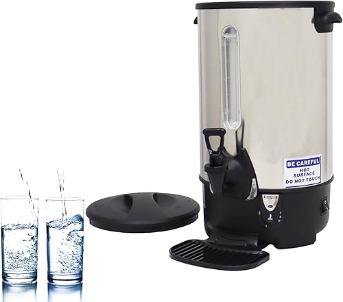 HQHAOTWU 12.9L Hervidor de agua caliente Dispensador de hervir agua Oficina comercial Barril de agua caliente Caldera de agua de acero inoxidable