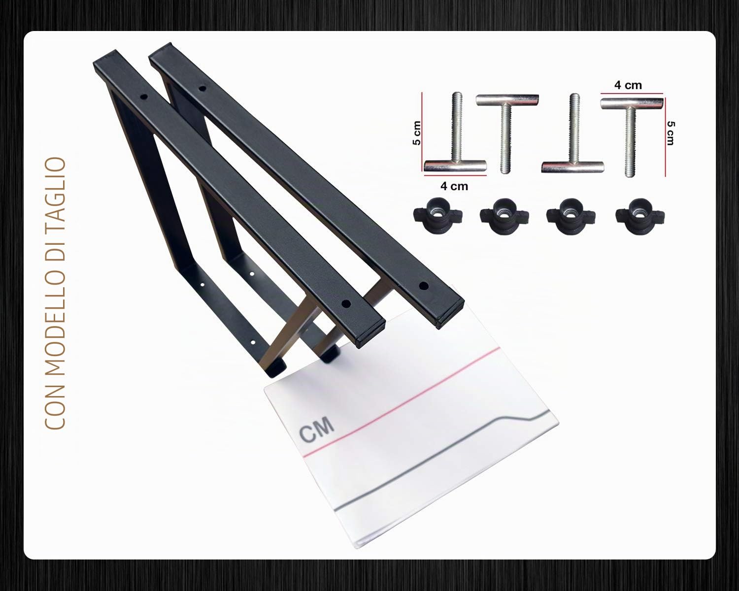 BREMER SITZBEZÜGE Consolle Multiflexboard verniciata a polvere compatibile con VW Multivan T5 T6 T6.1 / T5 Accessori/ T6 Estensione letto/Altezza 51 cm 2 pezzi in nero
