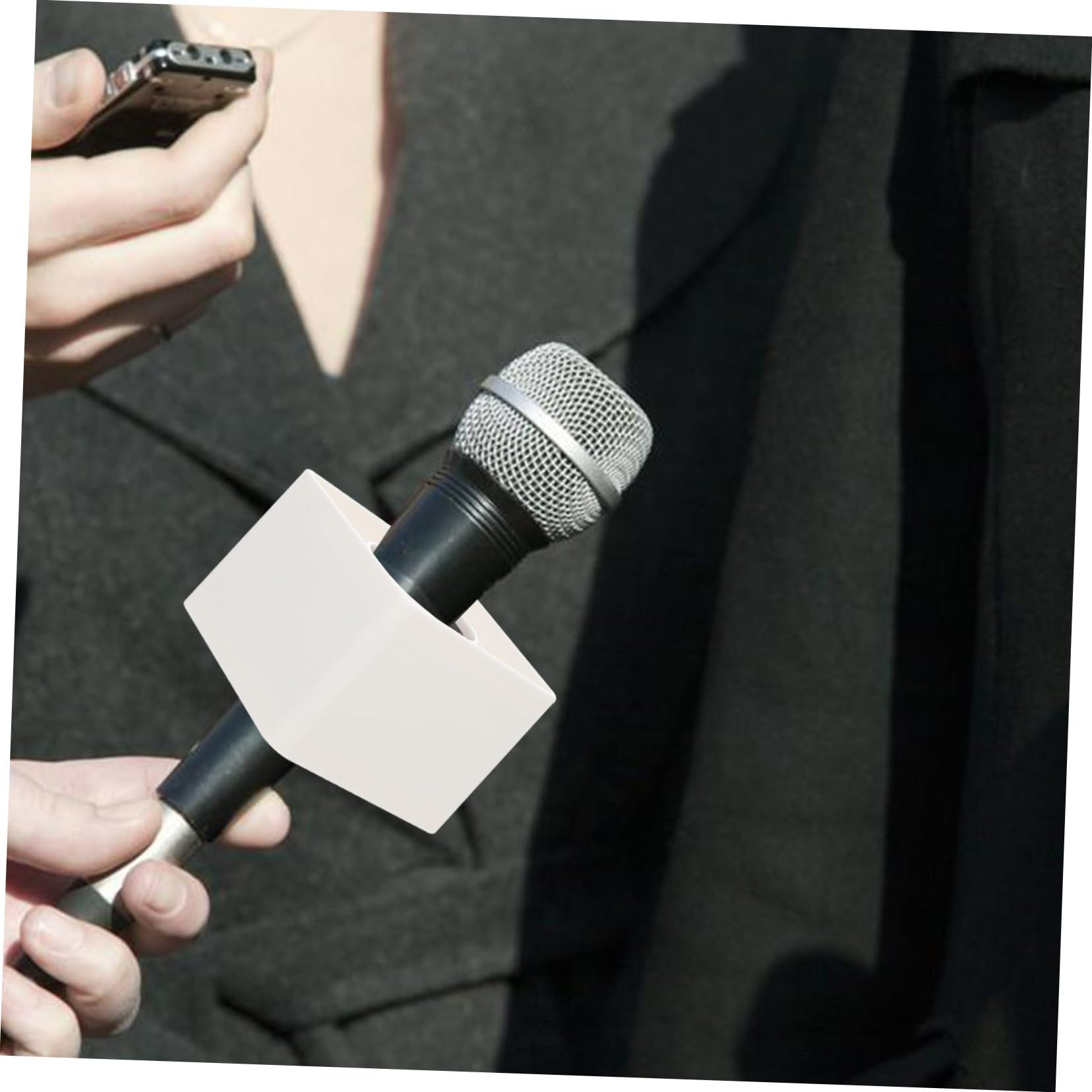 Stazione Per Microfono Portatile ABS - Supporto Quadrato 41mm Per Interviste E Eventi