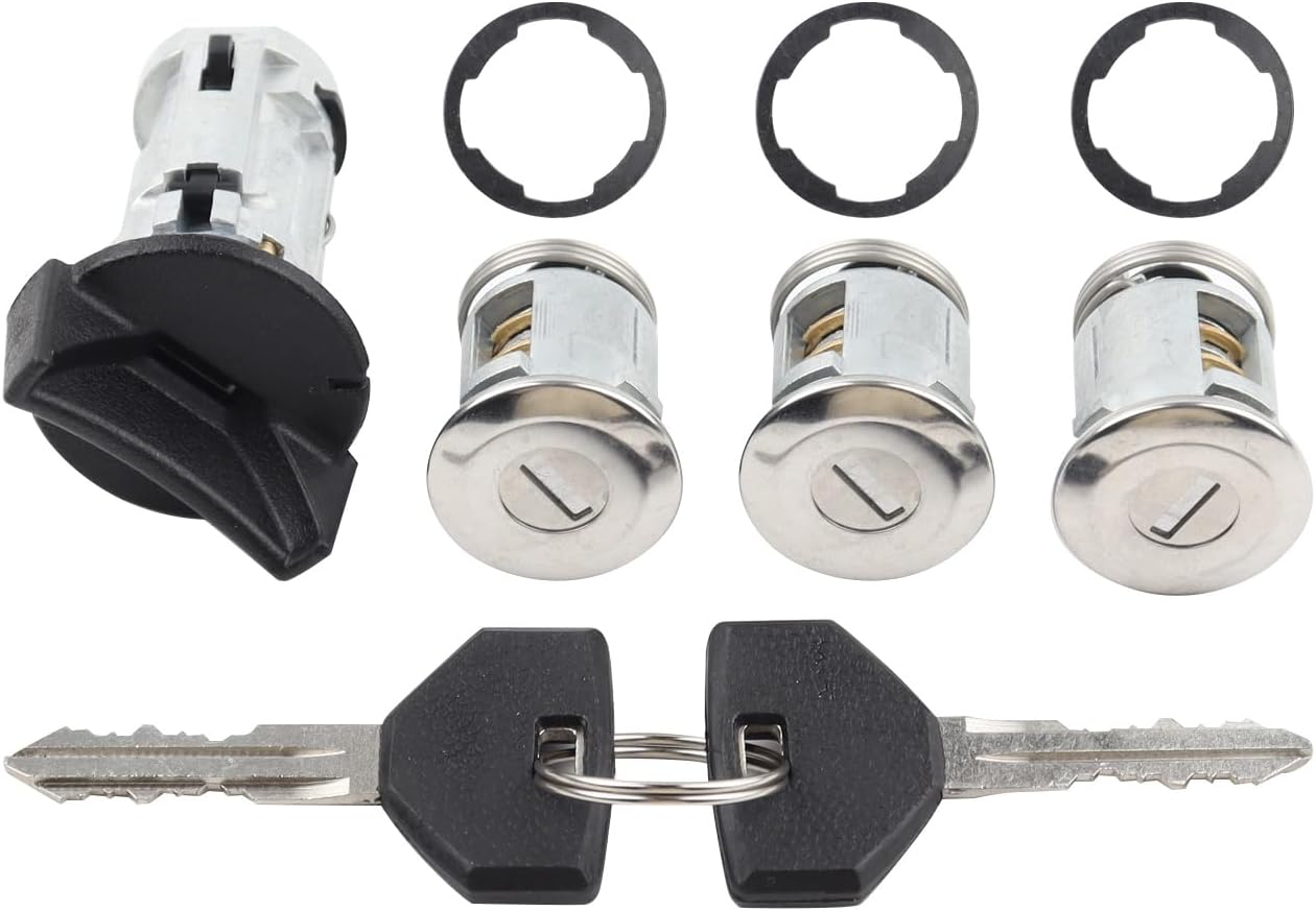 Ignition Switch Lock Cylinder w/Door Lock & 2 Keys Compatible with Jeep 90-95 Wrangler YJ 90-96 Cherokee XJ 91-92 Comanche,Dodge 92-93 Viper 90 Dakota Replaces# 924-908 4720929K 5161055AA