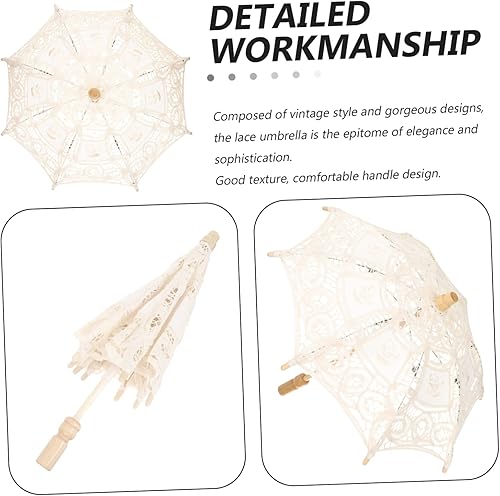 Miniatura 8 de Veemoon 2 parasoles de novia sombrillas para fotografía bordado de novia para niños flores damas disfraz tela de encaje decorativo floral azul