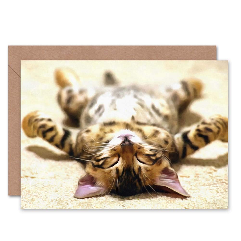 Artery8 - Cute Kitten Art Card - Blank Greeting Card