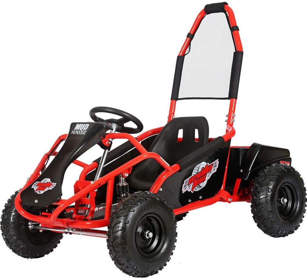 MotoTec Mud Monster Kids Electric 48v 1000w Go Kart Full Suspension