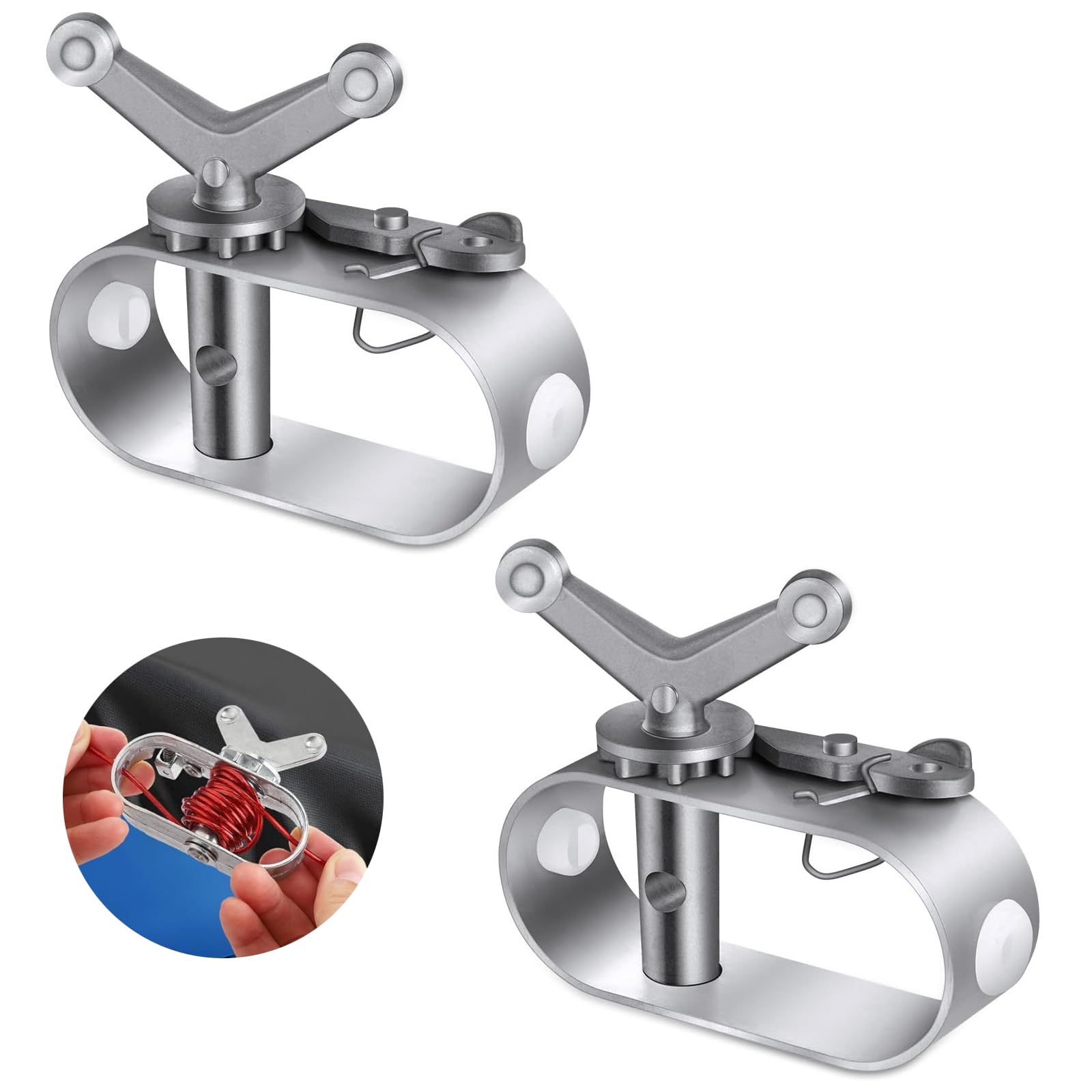 Produktbild von CHEUKYIU 6 Stück Spannschloss Für Poolabdeckung – 80 X 24 X 66 Mm, A3 Stahl, Silber, Für Winterabdeckungen & Planen