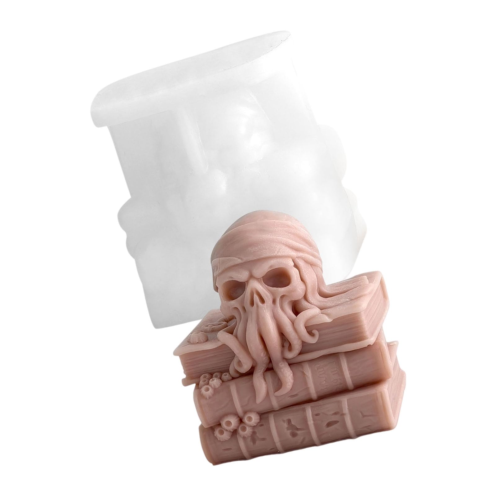 JSGHGDF Flexible Skull Octopuses Silicone for Making Unique Halloween Decoration and Gift Silicone