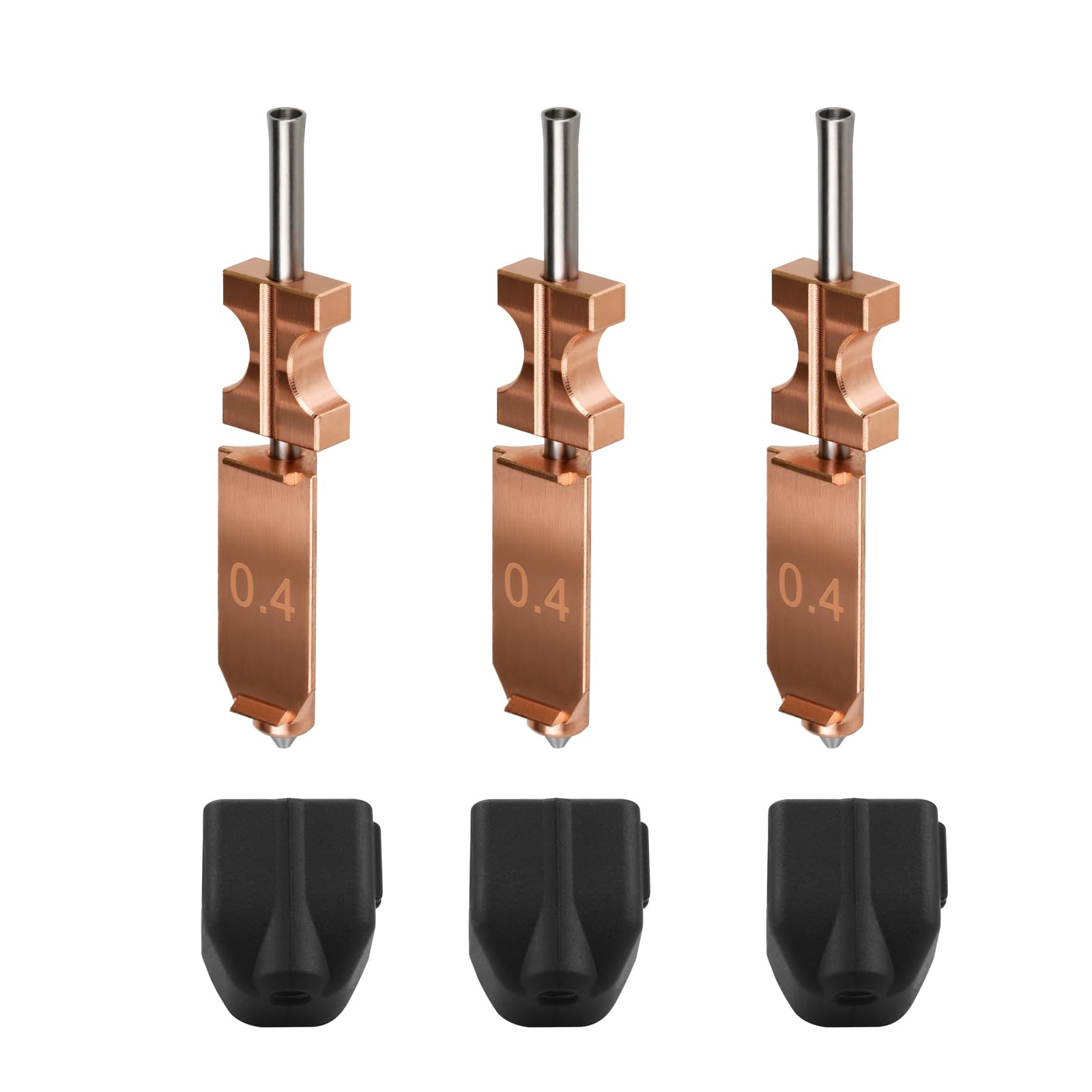 AD5X Hotend Nozzle Kit, 3 Pack 0.4mm Hardened Steel Integrated Nozzle with 3 Silicone Covers - All-Metal High-Temp Resistant (300℃) for PLA/ABS/PETG/TPU, OEM Replacement for Flashforge AD5X 3D Printer-image-41