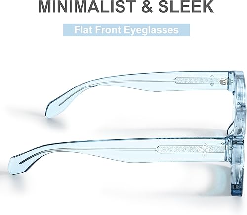 Miniatura 5 de VISOONE - Lentes para bloqueo de luz azul, rectangulares, elegantes, estilo preparatoria, multicolor, marco para mujeres y hombres, diseño River