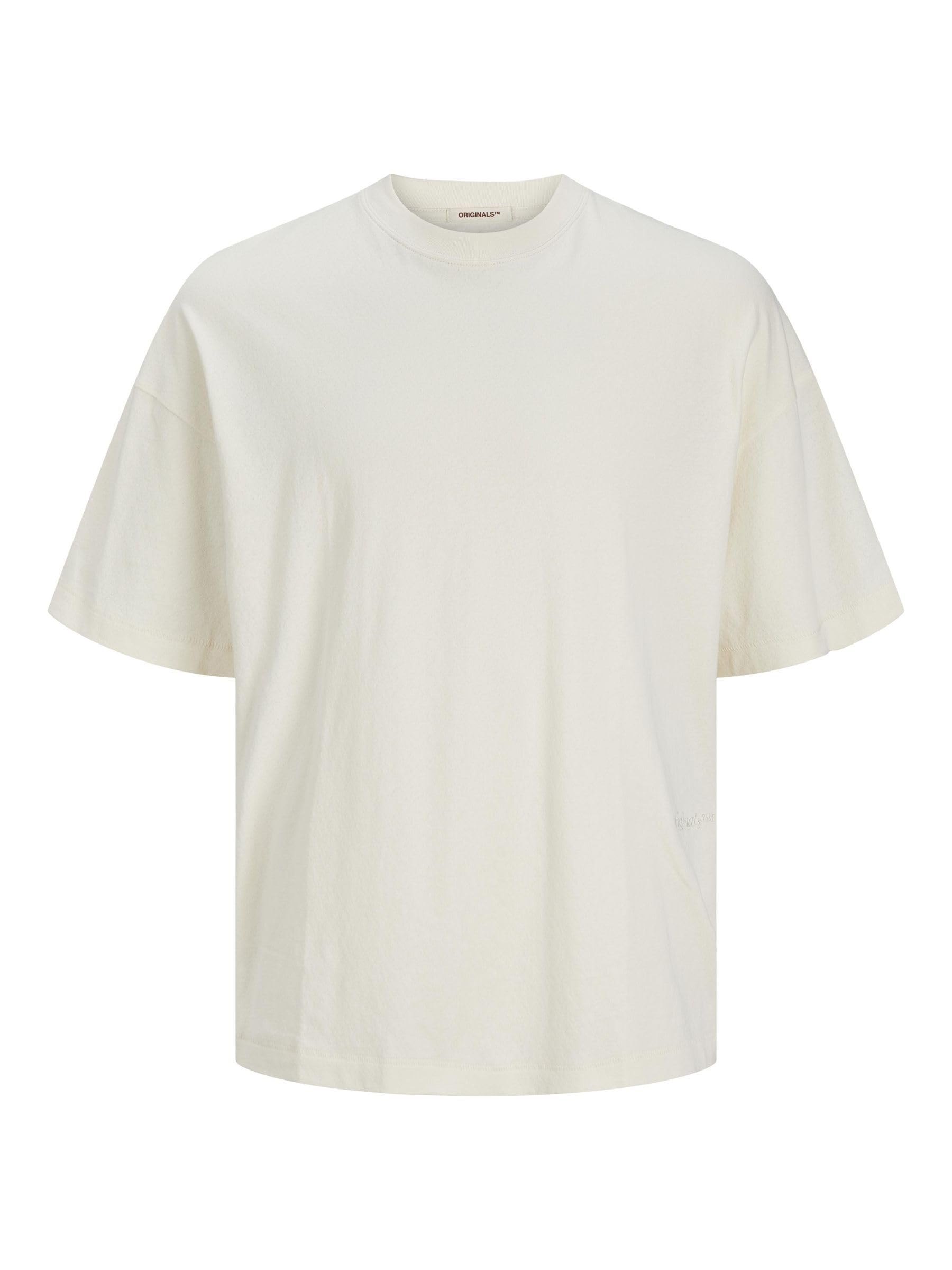 JACK & JONES Jormilos Tee SS Crew Neck Sn, Buttercream, L