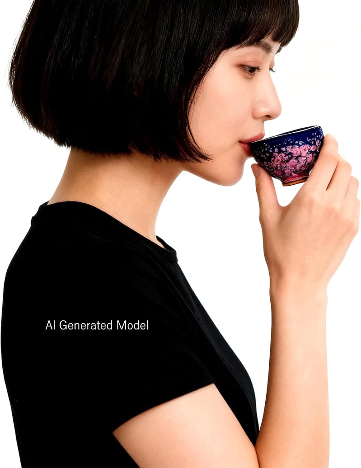 Purple Tenmoku Teacup, 2.7 oz Mini Chinese Ceramic Jianzhan Cup