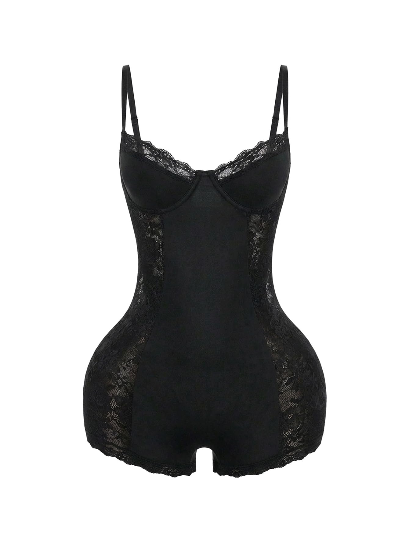 Floerns Women's Lace Rompers Sleeveless See Through Night Out One Piece Unitard Bodysuit