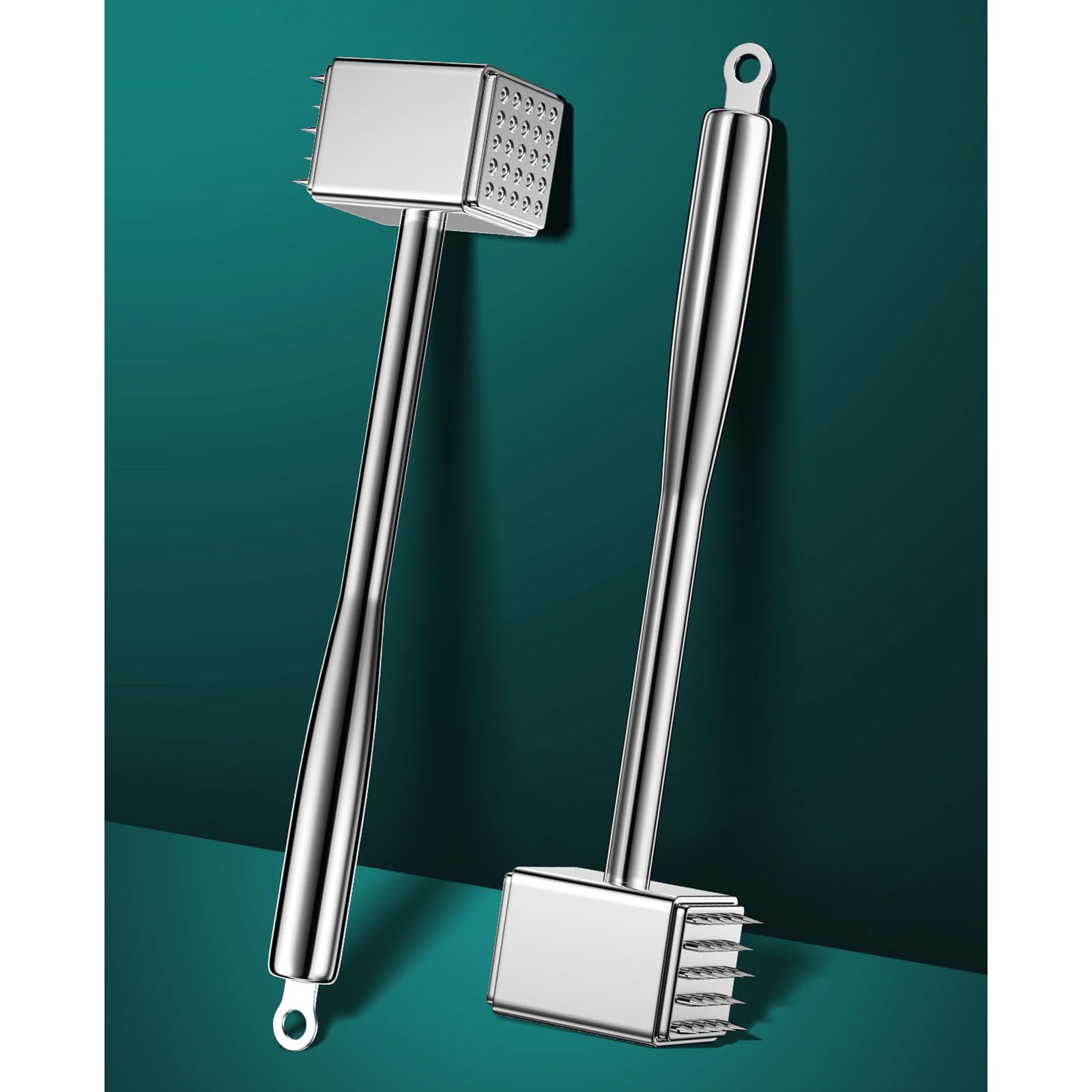 Generisch Fleischklopfer aus Edelstahl 316, perfekt Zartmachen von Steak, Hähnchen, ergonomischer, Kochausrüstung, Fleischklopfer in Restaurantqualität