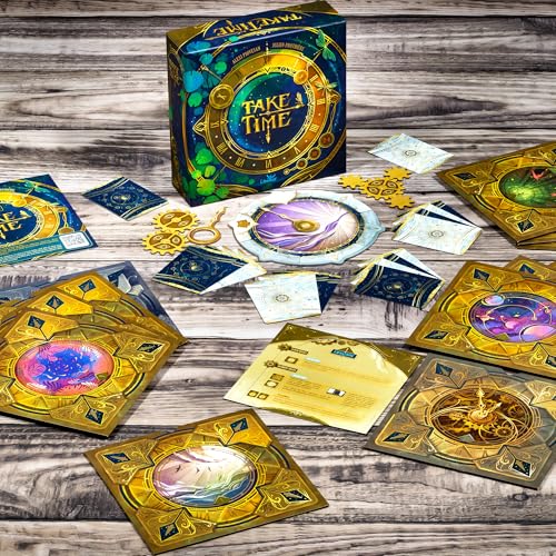 Image of Asmodee Take Time Board Game - Cooperative Puzzle & Strategy Game with 40 Unique Challenges, Family Fun for Kids & Adults, Ages 10+, 1-4 Players, Minute Playtime