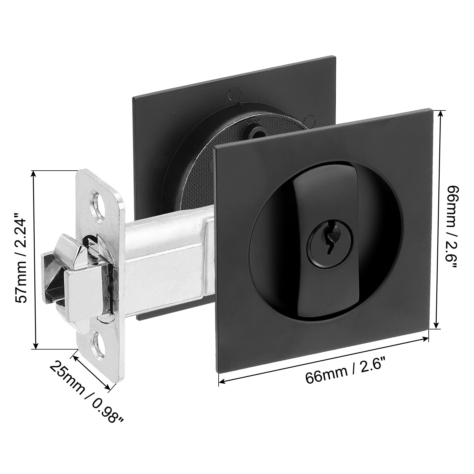 PATIKIL Recessed Door Lock with Keys - Image 2