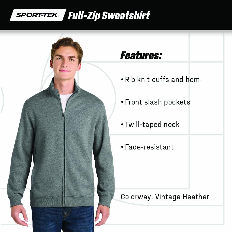 Image of SPORT-TEK Men's Full Zip Sweatshirt