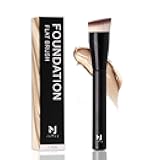 JoMay Flat Top Kabuki Foundation Brush for Liquid Makeup – Vegan Makeup Brush for Liquid, Cream & Powder – Dense, Soft Bristles for Flawless, Streak-Free Finish – Black