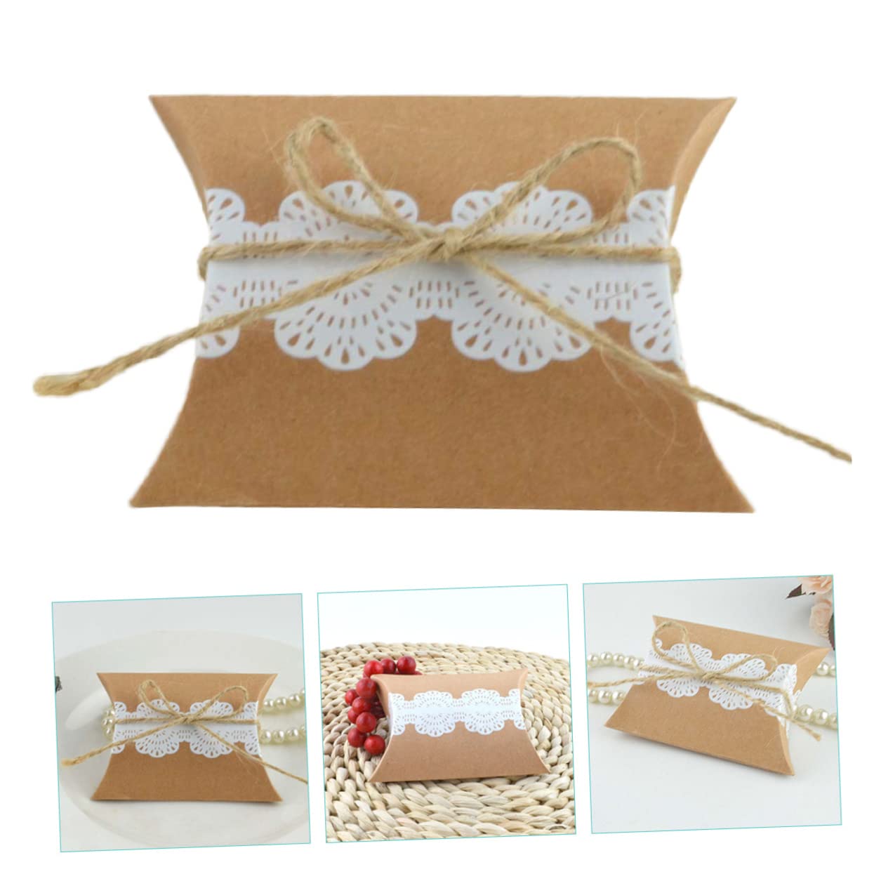 Healeved 100pièces Boîtes à Dragées Pour Mariage Invités Contenant Bonbons Et Chocolats