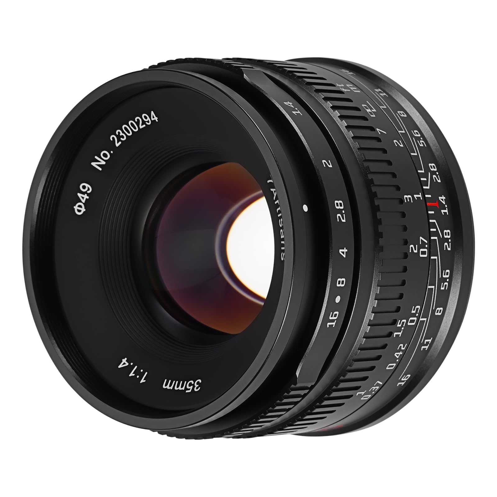 7artisans Lente Fija 35mm F1.4 Mark II APS-C Enfoque Manual Gran Apertura Compatible con cámaras sin Espejo Canon R Mount R RP R5 R6