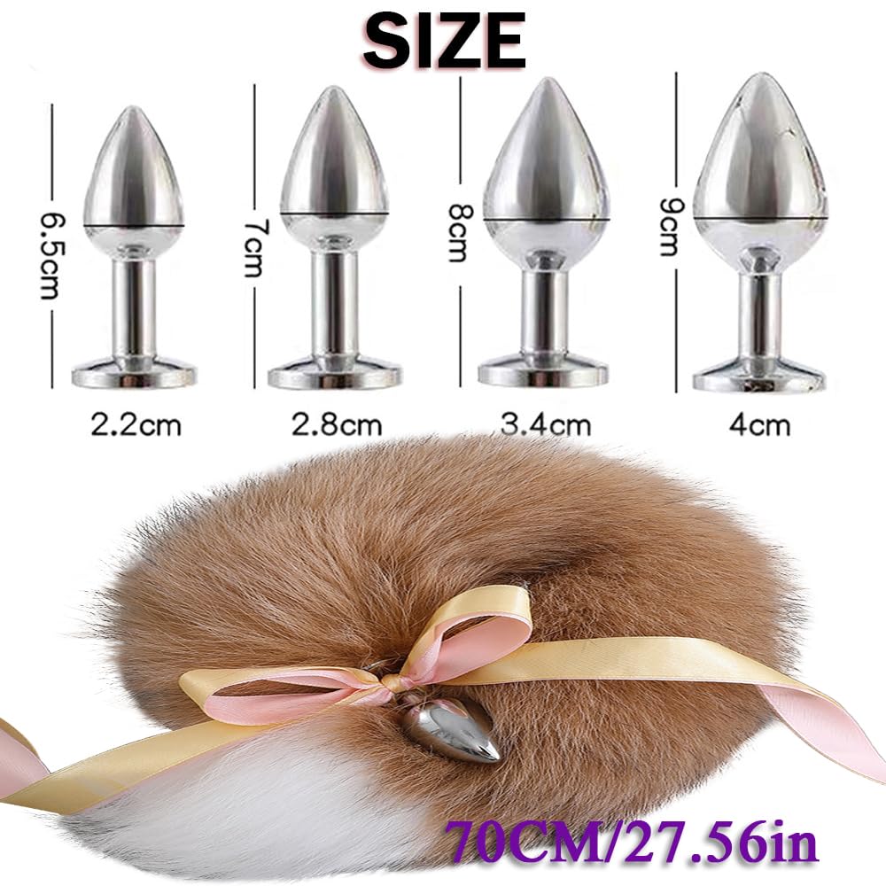 Amazon.com: Artificial hecho a mano, cola de zorro con tapón a tope, blanco  caqui, acero inoxidable anal, enchufe anal, juguete sexy ano, accesorios  SM, juego de juguetes sexuales cosplay, expansor anal femenino,