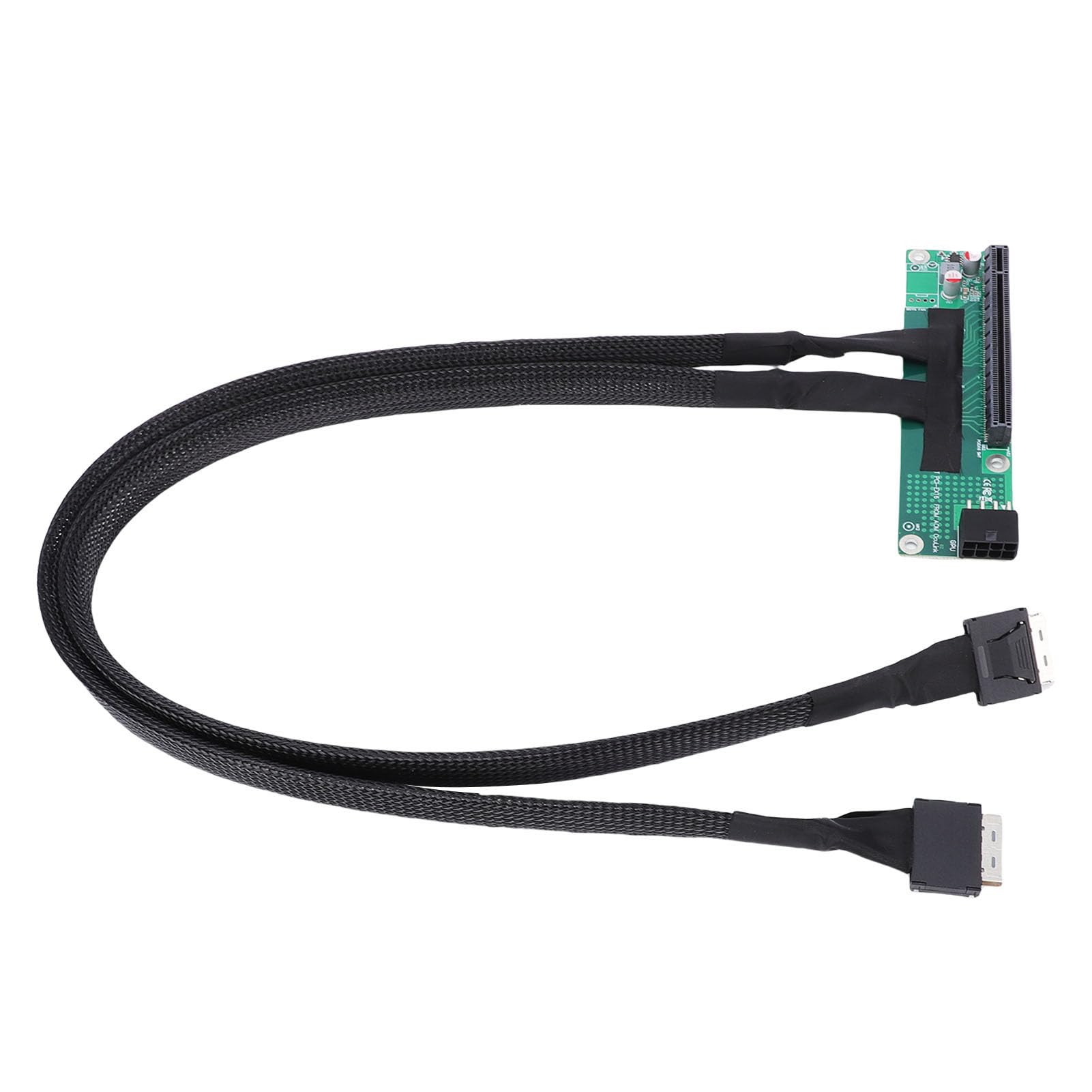 PCIe 4.0 X16 Bifurkationsadapter-Riser-Karte, Hochgeschwindigkeits-Plug-and-Play-Split-Verlängerungskabel, 65 cm Länge für Computer-Motherboard-Erweiterung mit mehreren Geräten