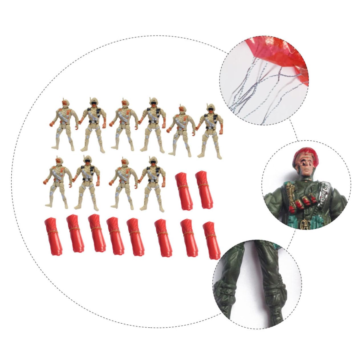 BCOATH Flying Soldiers Toys Boys and Girls Parachute Toys Small Parachute Promote Creativity No Batteries Random Color