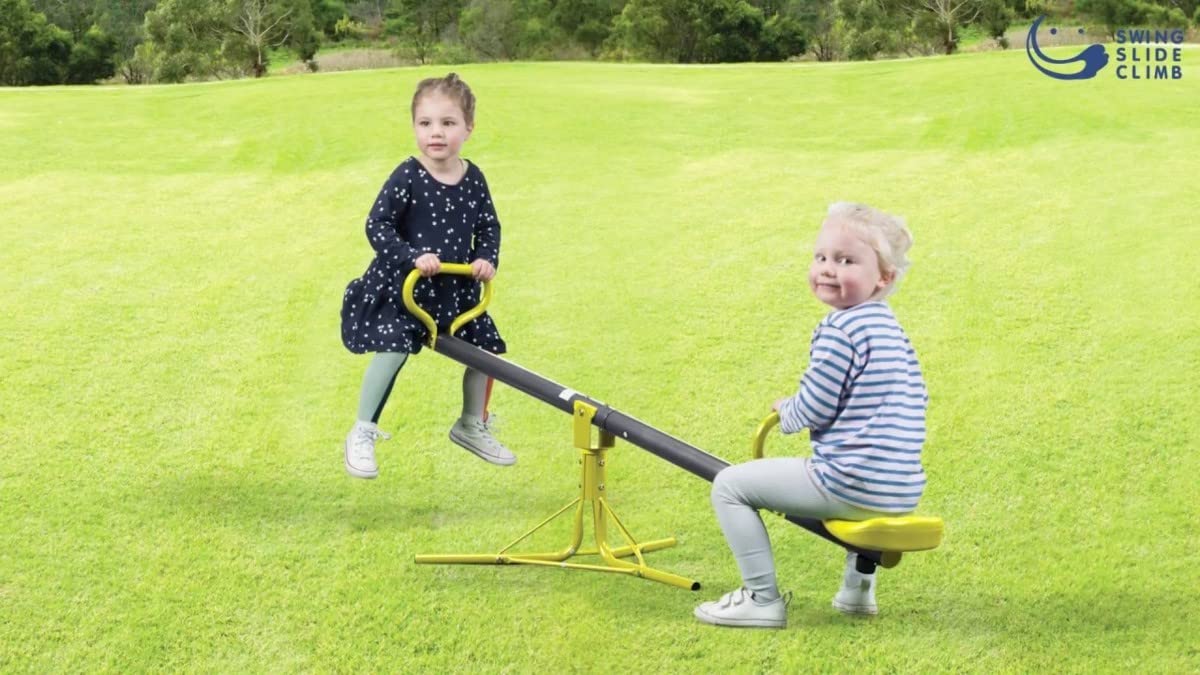 Amazon.co.jp: SwingSlideClimb シーソー 360度シーソー 屋外遊具 庭 
