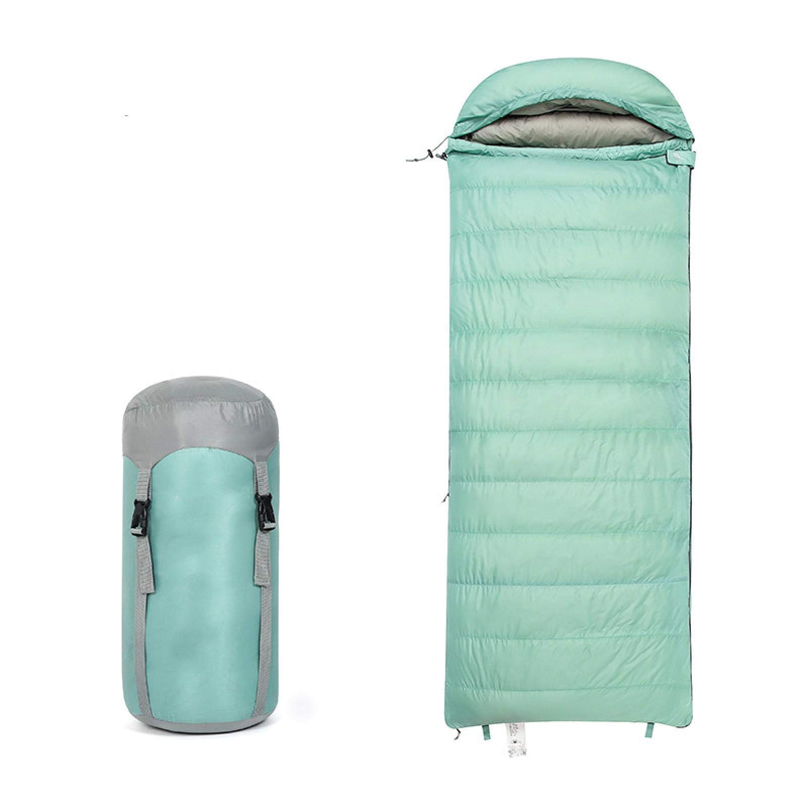 Ultraleichter 21-Grad-Schlafsack aus weißen Entendaunen: Tragbar, Spleißdesign, perfekt für Outdoor-Camping und entspanntes Schlafen im Freien Sport & Freizeit