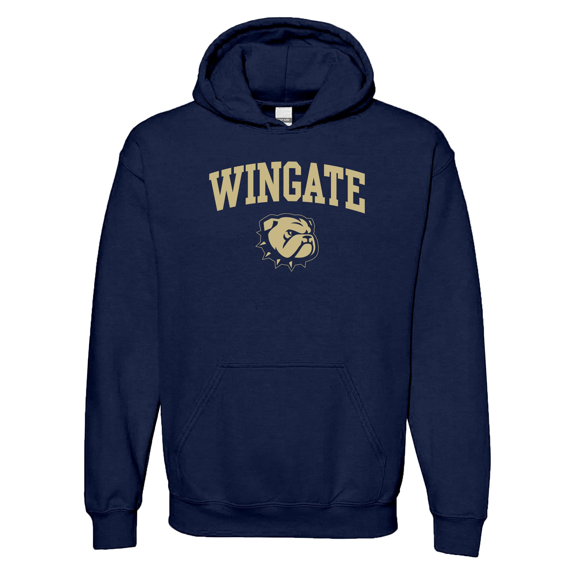 UGP Campus Apparel NCAA Officially licensed College - University Team Color Arch Logo Hoodie, Wingate University Bulldogs Navy, XL โ image 1